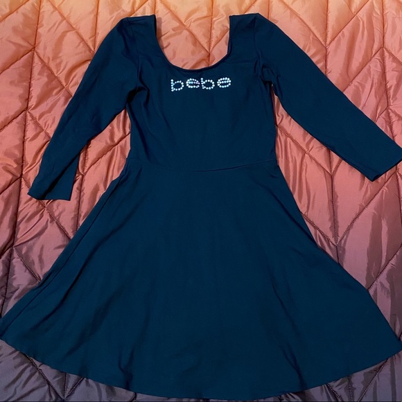 Bebe logo black dress 👗 M - Picture 1 of 5